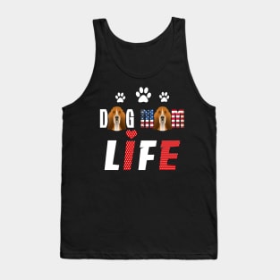 Basset Hound Mom Life Patriotic America 4Th Of July Tank Top